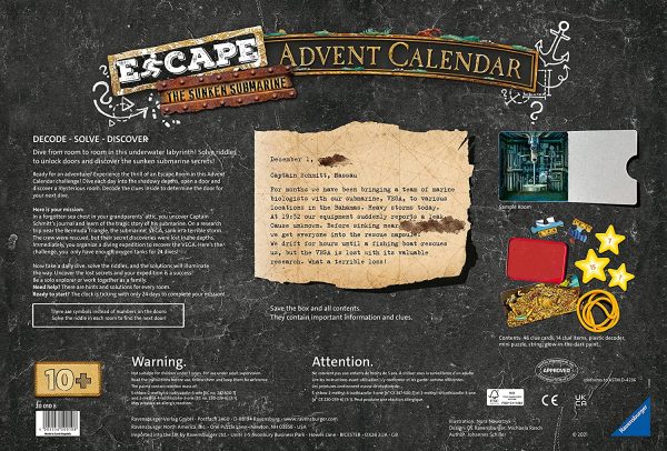 Escape: The Sunken Submarine - Advent Calendar For Sale